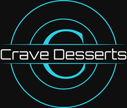 logo for Crave Desserts featuring a stylized letter C with circular designs desserts for everyone delicious options